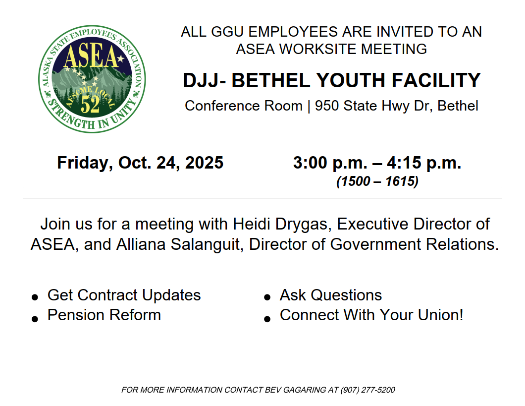 Bethel Worksite Meeting flyer