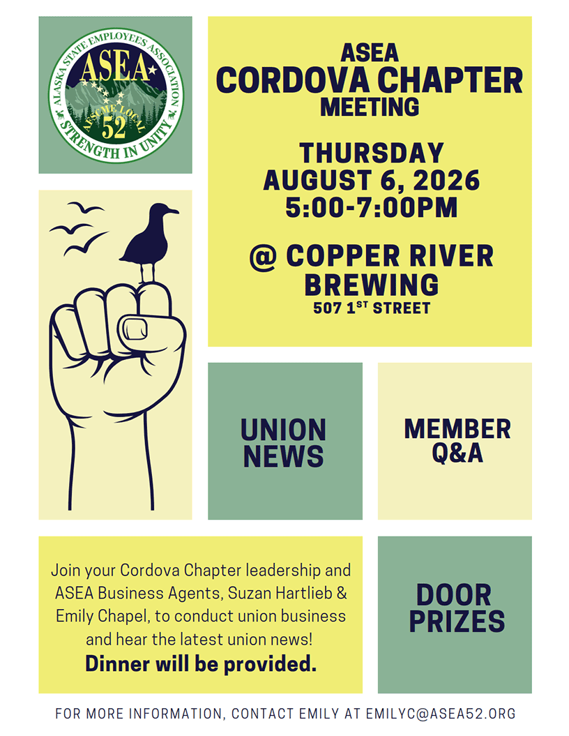 ASEA Cordova Chapter Meeting Aug. 6, 2026