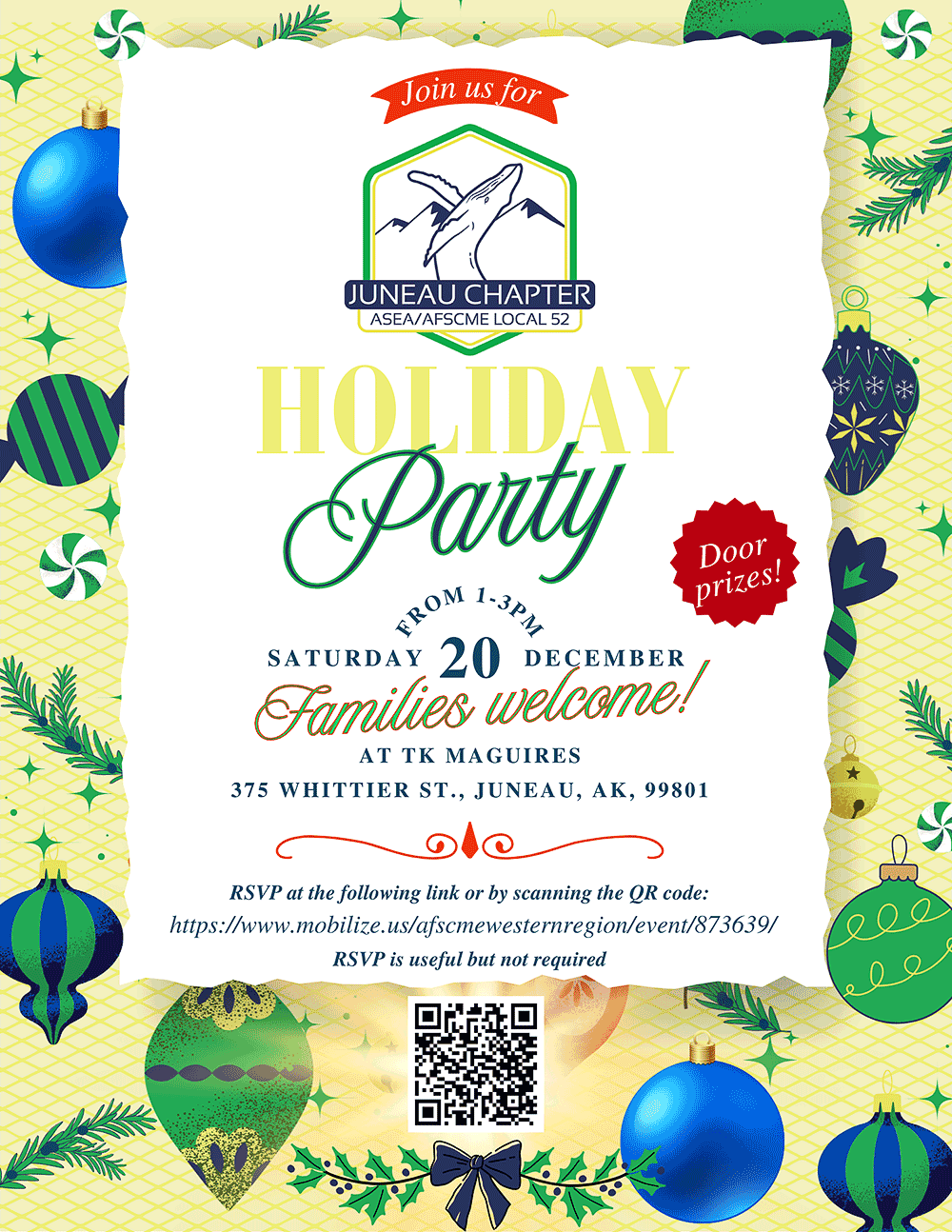 ASEA Juneau Chapter Holiday Party Dec. 20, 2025