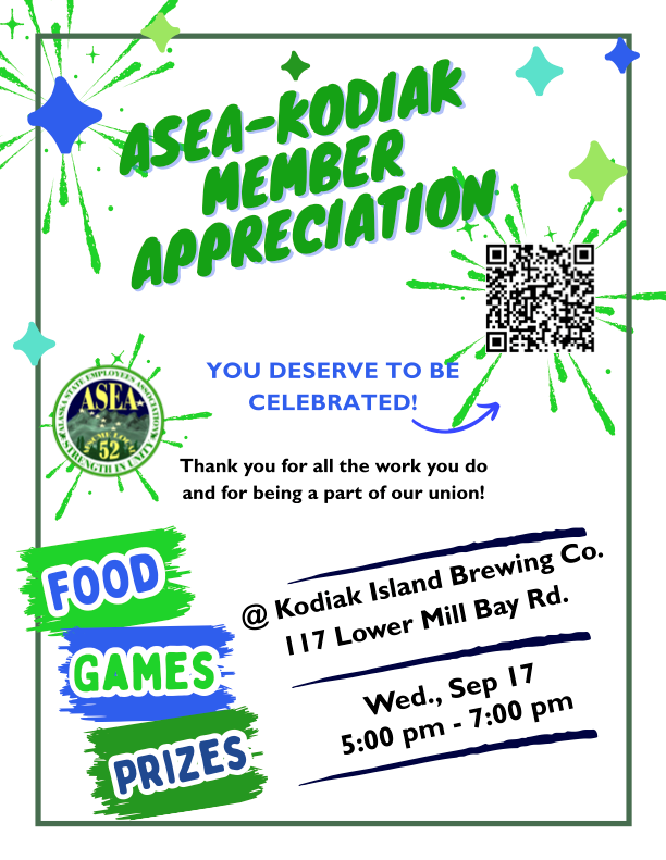 ASEA Kodiak-Aleutians Chapter Member Appreciation Event Sep. 17, 2025