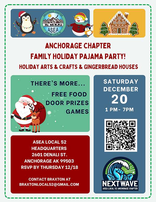ASEA Anchorage Chapter Holiday Pajama Party Dec. 20, 2025