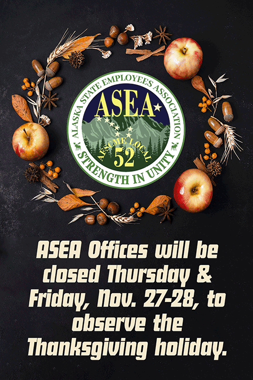 ASEA will be closed Nov. 27-28, 2025, to observe the Thanksgiving holiday