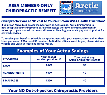 Archtic Chiropractic benefit for ASEA members