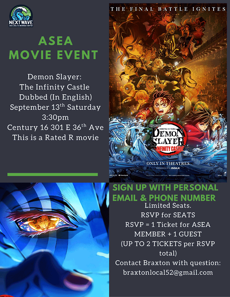 Anchorage Chapter Movie Screening of Demon Slayer, Sep. 13, 2025
