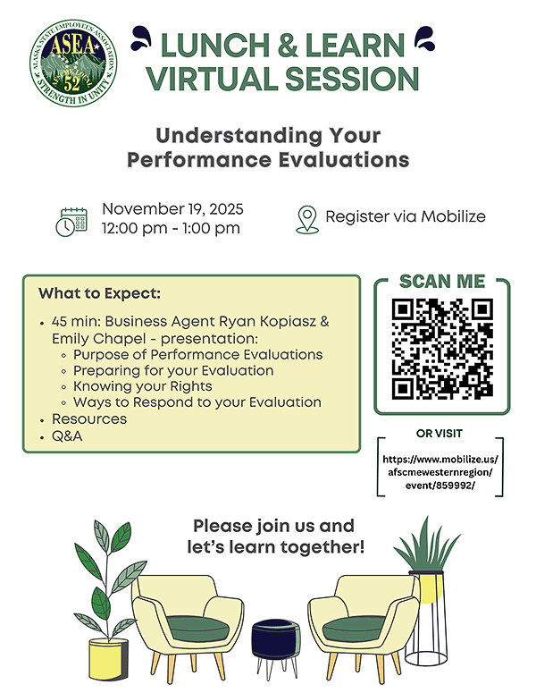 ASEA Lunch & Learn on Performance Reviews, Nov. 19, 2025